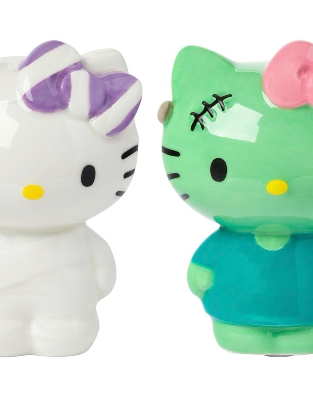 Hello Kitty Halloween Figures - White, Purple & Green